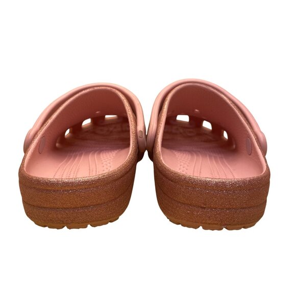 Crocs Girls Rose Gold Glitter Rubber Slip-On Clogs Size 6 - Picture 5 of 7